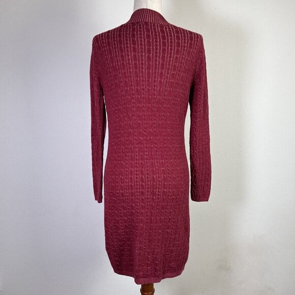 Abercrombie and Fitch Knit Longsleeve Dress Women's Medium Red Valentines Day - Picture 10 of 15